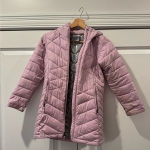 Columbia Omniheat longer length lavender girls coat